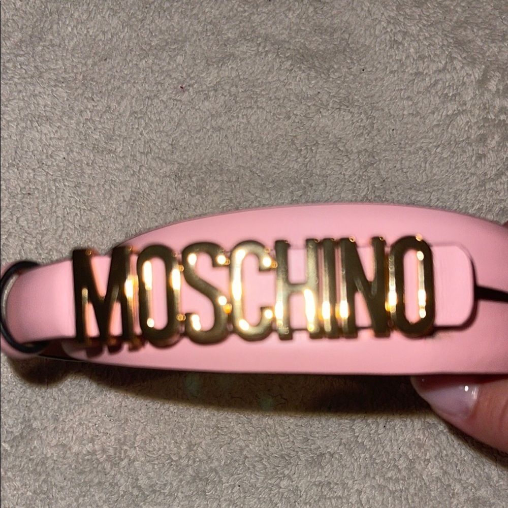 Moschino Pink and Gold Belt Accessory